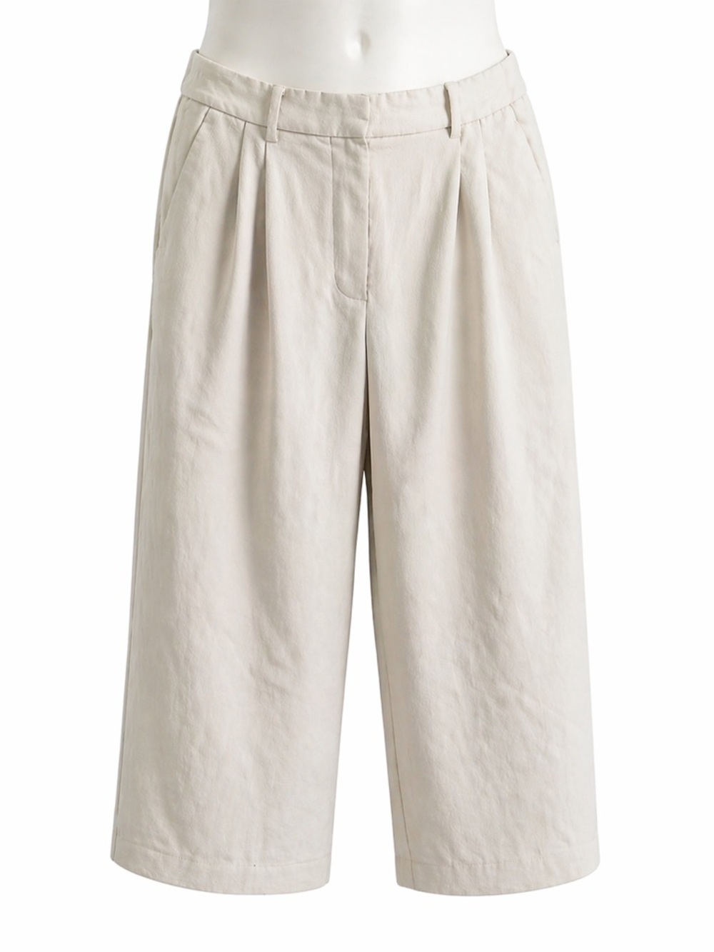Size 10 Wilfred Women’s Effortless Cropped Wide Leg Pants Beige